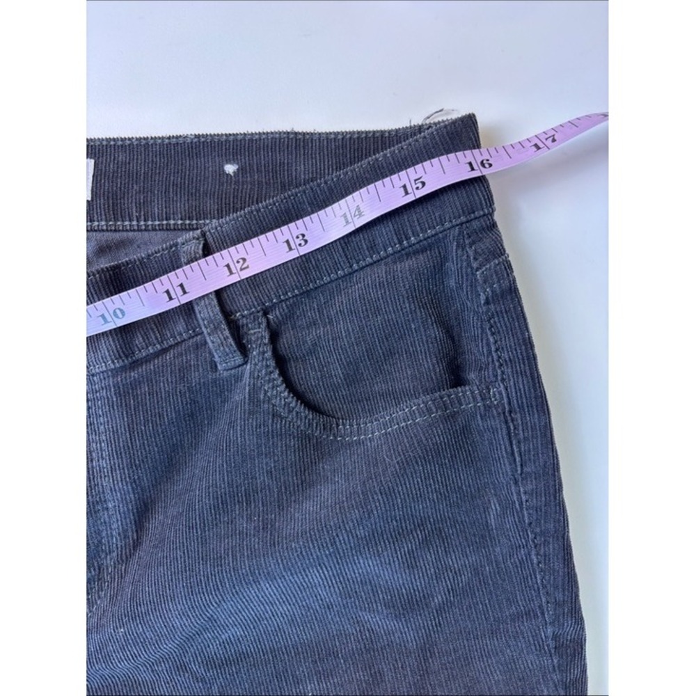 LOFT Modern Straight Corduroy Pants Charcoal Gray Stretch 4 27 NWOT Consign - Picture 6 of 8